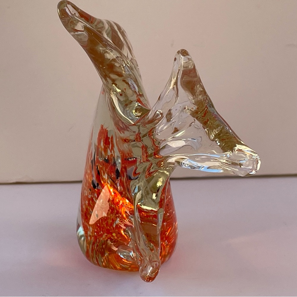 Murano Style Hand Blown Art Glass Angel Fish Aquarium Paperweight - Picture 6 of 10